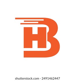 H and B initial letter logo vector template