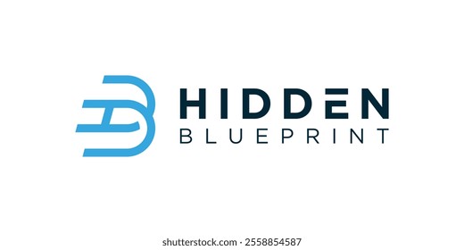 H and B letter combination logo, simple H and B logo