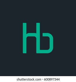 H & B Letter logo design vector element