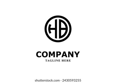 h and b letter logo inside a circle