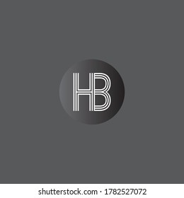 H B letter logo monogram design