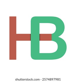 H and B letters logo design