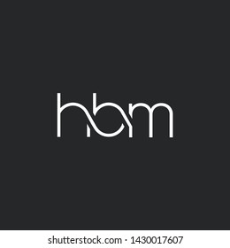 H B M letters Joint logo icon vector for business card and corporate identity.