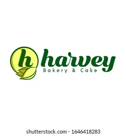 H bakery wheat logo vector