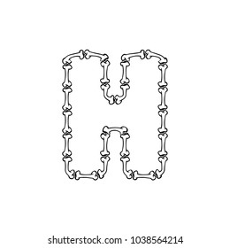 H Bone Letter Logo Icon Design