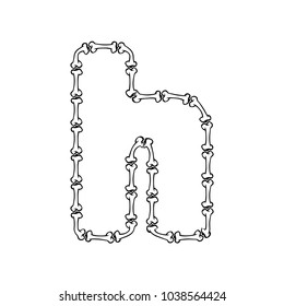 H Bone Letter Logo Icon Design