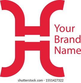 H Brand Logo Vector Design