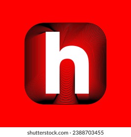 H brand name latter icon with red color.