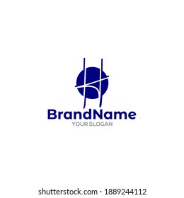 H Bridge Logo Design Vector