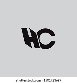H and C combined letters, the initial of beautiful letters for fashion brand.