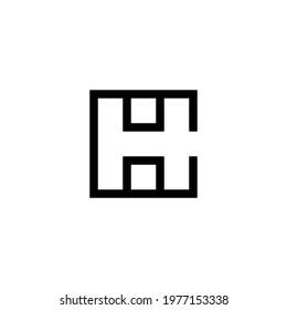 h c hc ch initial logo design vector template