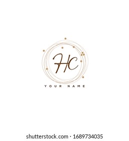  H C  HC Initial letter handwriting and signature logo.	
