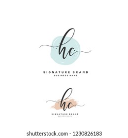 H C HC Initial logo template vector