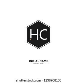 H C HC Initial logo letter with minimalist concept. Vector with scandinavian style logo.