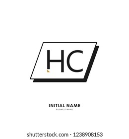 H C HC Initial logo letter with minimalist concept. Vector with scandinavian style logo.
