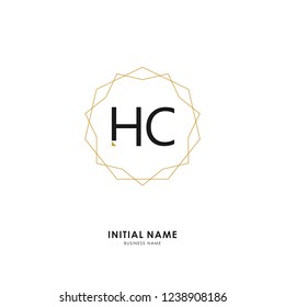 H C HC Initial logo letter with minimalist concept. Vector with scandinavian style logo.