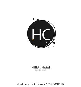 H C HC Initial logo letter with minimalist concept. Vector with scandinavian style logo.
