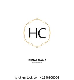 H C HC Initial logo letter with minimalist concept. Vector with scandinavian style logo.