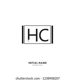 H C HC Initial logo letter with minimalist concept. Vector with scandinavian style logo.