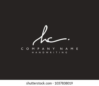 H C Initial handwriting logo