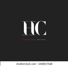 H C letters Joint logo icon vector for business card and corporate identity.