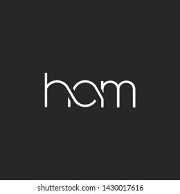 H C M letters Joint logo icon vector for business card and corporate identity.
