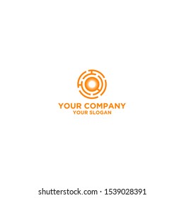 H Circle Horizon Logo Design Vector