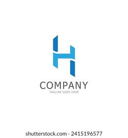 h company  h letter logo template vector