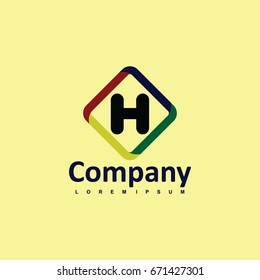 H Company Logo Vector Template