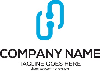 H conect Logo For your company clean modern and simple