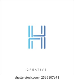 H Creative Latter Logo Design. By Custom Branding Logo. Creative Logo Design. Logo Template. Vector illustration. Modern Design. Monogram Design