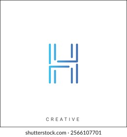 H Creative Latter Logo Design. By Custom Branding Logo. Creative Logo Design. Logo Template. Vector illustration. Modern Design. Monogram Design