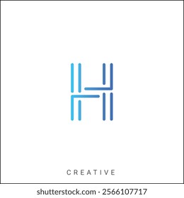 H Creative Latter Logo Design. By Custom Branding Logo. Creative Logo Design. Logo Template. Vector illustration. Modern Design. Monogram Design