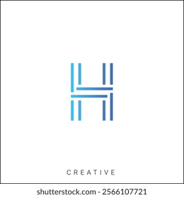 H Creative Latter Logo Design. By Custom Branding Logo. Creative Logo Design. Logo Template. Vector illustration. Modern Design. Monogram Design