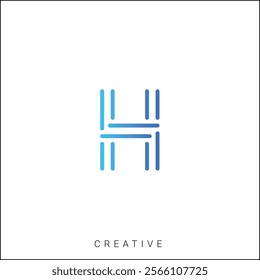 H Creative Latter Logo Design. By Custom Branding Logo. Creative Logo Design. Logo Template. Vector illustration. Modern Design. Monogram Design