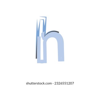 h creative logo design element