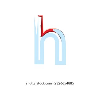 h creative logo design element