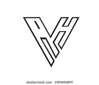 a y h diseños creativos de logotipo y letras de logotipo