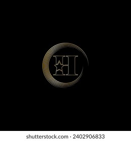 H creative modern letters logo design template