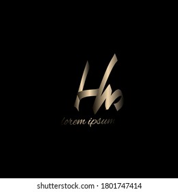 H D HAD initial logo handwriting template vector