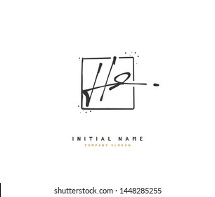 H D HD Beauty vector initial logo, handwriting logo of initial signature, wedding, fashion, jewerly, boutique, floral and botanical with creative template for any company or business.
