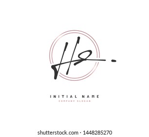 H D HD Beauty vector initial logo, handwriting logo of initial signature, wedding, fashion, jewerly, boutique, floral and botanical with creative template for any company or business.