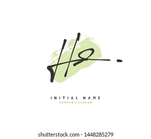 H D HD Beauty vector initial logo, handwriting logo of initial signature, wedding, fashion, jewerly, boutique, floral and botanical with creative template for any company or business.