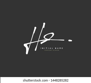 H D HD Beauty vector initial logo, handwriting logo of initial signature, wedding, fashion, jewerly, boutique, floral and botanical with creative template for any company or business.