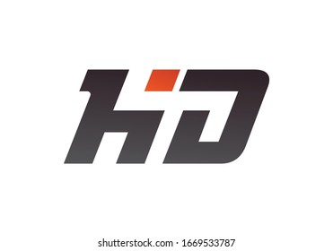H D HD Initial Letter Logo design vector template, Graphic Alphabet Symbol for Corporate Business Identity
