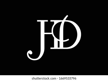H D HD Initial Letter Logo design vector template, Graphic Alphabet Symbol for Corporate Business Identity