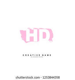 H D HD Initial logo template vector. Letter logo concept