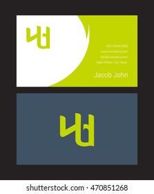H & D Joint letter logo, with Business card
