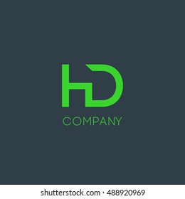 H & D Letter logo design