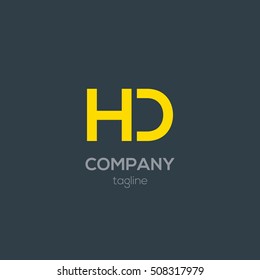 H & D Letter logo design element
